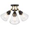 Nuvo Starlight 3-Light Semi Flush Mount, E26 60W, Matte Black, Clear Seeded 60/7684 - alternate 3
